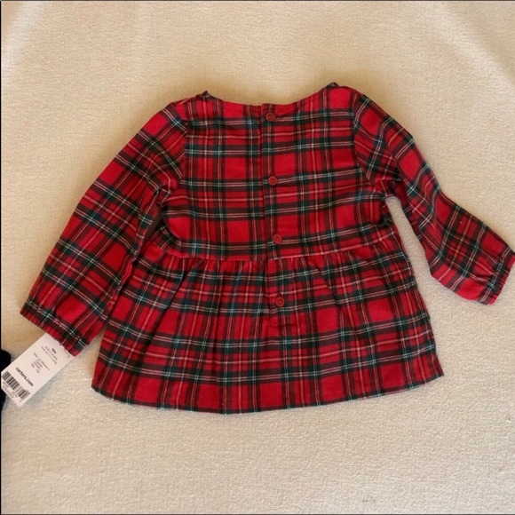 NEW Carter’s 2-Piece Plaid Top with Black Leggings - Picture 5 of 7